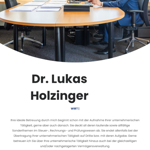 Screenshot of Lukas Holzinger's website