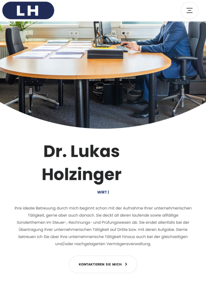 Screenshot of Lukas Holzinger's website